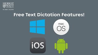 Free Text Dictation SpeechtoText Features Builtin to Windows MacOS iOS and Android [upl. by Kalin]