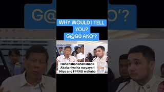 Why would i tell you the names hindi ako gago  Duterte in Quadcomm hearing [upl. by Taylor]