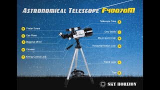 Astronomical Telescope F400 70M SkyHorizon for Children and Adult Beginer [upl. by Iruahs657]