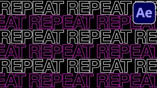 REPEATED TEXT Motion Graphics Background Adobe After Effects Tutorial [upl. by Wanyen]