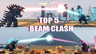 Top 5 Beam Clash With Minus One Godzilla  Kaiju Universe [upl. by Nnawaj]