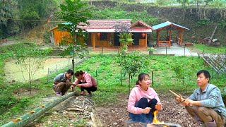 Overcoming storms  Replace degraded bamboo water pipes Gardening in early spring [upl. by Annais]