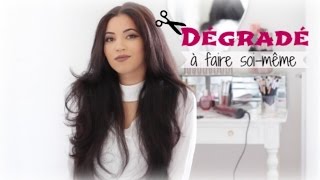 Se couper les cheveux soimême  Dégradé Effilé [upl. by Enyalb]