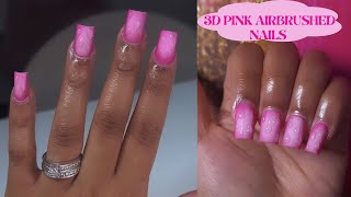 3D WATER DROP  AIRBRUSHED NAILS TUTORIAL [upl. by Aronoh]