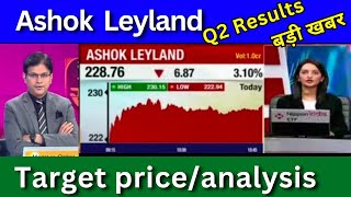 Ashok Leyland share latest news today Q2 Results ashok Leyland share news today Target Tomorrow [upl. by Ailefo]