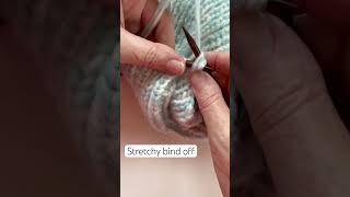 Simple stretchy bind off knitting 1 by 1 Rib Elastic bind off in 1x1 Ribbing knitting knit knits [upl. by Ydnam82]