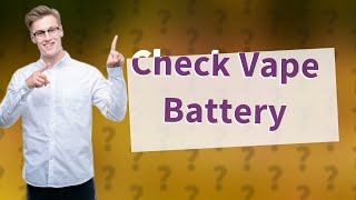 How do I check my vape pen battery [upl. by Akirdna976]