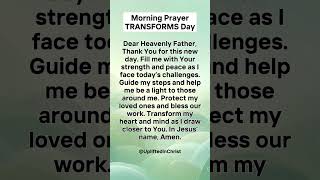 Morning Prayer TRANSFORMS Day shorts morningprayer godfirst prayer goodmorning hope [upl. by Juetta660]