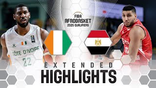 Cote dIvoire 🇨🇮 v Egypt 🇪🇬  Extended Highlights  FIBA AfroBasket 2025 Qualifiers [upl. by Krishna860]