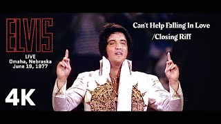 Cant Help Falling In Love  Elvis Presley Live Music Video 4K Remastered  June 19 1977 Omaha NE [upl. by Erina]