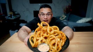 The Best ONION RING Recipe  You Dont Need Much Ingredients MUKBANG [upl. by Renee]