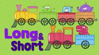 long longer longest song for kids  Lets learn long and short with ABC monsters [upl. by Acirret]