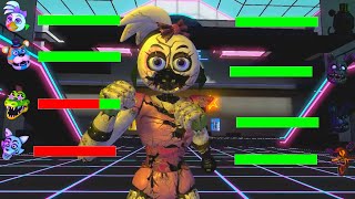 SFM FNaF Shattered Security Breach vs Hoaxes WITH Healthbars [upl. by Imar755]