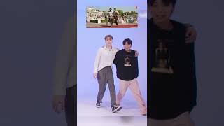 Kpop boy group does the quotNaatu Naatuquot dance shorts BLITZERS [upl. by Llenrup3]