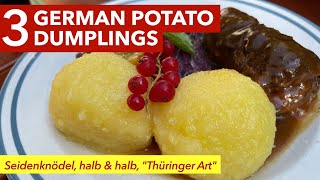 Potato Dumpling Overview  3 German Potato Dumplings [upl. by Valentina496]