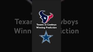 Texans vs Cowboys Winning Prediction [upl. by Burnard828]