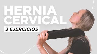 Cómo desinflamar la HERNIA DISCAL CERVICAL con tres ejercicios  guía imprimible [upl. by Eetse]