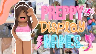 15 PREPPY Display Names FOR ROBLOX [upl. by Eisiam]