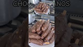 CHOCOBANANOS chocolate banana recetas comida suscribete [upl. by Cann]