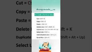 Shortcut keys in VS code code shortcut vs shortvideo popular [upl. by Muhammad]