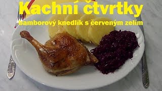 Kachní čtvrtky bramborový knedlík a červené zelí [upl. by Ylenaj737]