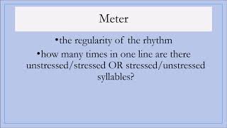 How to Identify Rhythm and Meter in Poetry [upl. by Aniratac61]