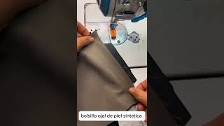 como coser un bolsillo ojal en cuerina o piel sintética shorts [upl. by Jamel839]