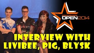 DreamHack Stockholm 2014 Interviews Livibee x5 PiG mYi Blysk [upl. by Stanislaus]