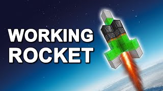 WORKING Rocket Ship in Minecraft 121 Tutorial [upl. by Cristie68]