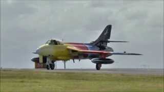 Hawker Hunter fast jet fighter  Miss Demeanour  superb display [upl. by Ardnuhs69]