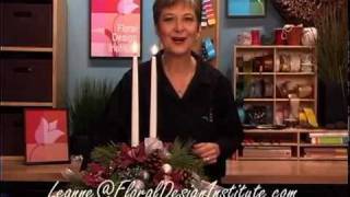 Christmas Centerpiece Floral Design Basics [upl. by Oiramed]