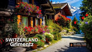 Grimentz SWITZERLAND  Swiss Village Tour  Most Beautiful Villages in Switzerland 4k video walk [upl. by Ducan]