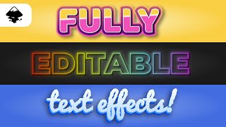 Create 3 FULLY Editable Text Effects in Inkscape 13 [upl. by Airitak]