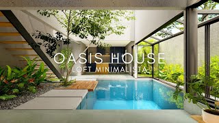 LOFT DE 7X15 METROS COM PISCINA INTERNA  MINIMALISTA  OASIS HOUSE [upl. by Roosevelt131]