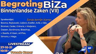 Terugkijken Begroting Binnenlandse Zaken VII 1e termijn Kamer  Tweede Kamer [upl. by Fassold327]