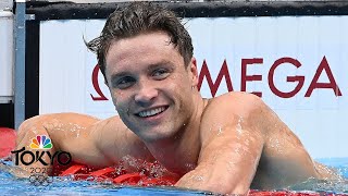 Bobby Finke claims 800m free gold with breathtaking final sprint  Tokyo Olympics  NBC Sports [upl. by Furr930]