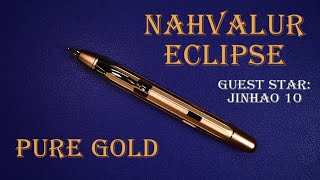 Styloplume Nahvalur Eclipse Pure Gold guest star Jinhao 10 présentation essai et avis [upl. by Aihsatsan]