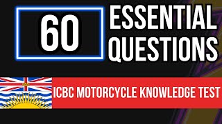 ICBC Motorcycle Knowledge Test Practice 60 Essential Questions [upl. by Nesto]