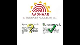 Validate EAADHAAR digital signature [upl. by Olia843]