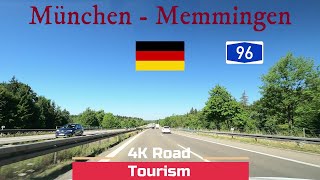 Driving in Bavaria on Autobahn A96 from München to Memmingen [upl. by Easter]