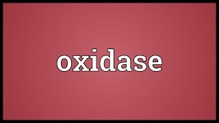 Oxidase Meaning [upl. by Amberly]