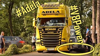 EXTREMELY LOUD Scania V8 Adela Tomas Coca Cola [upl. by Yesdnil483]