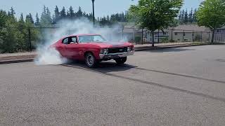 1972 Chevelle Burnout Happy 4th America [upl. by Yerahcaz]