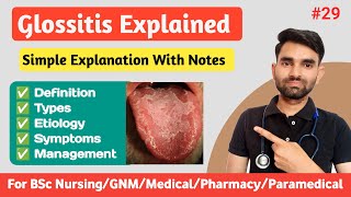 Glossitis in Hindi  Types Causes Symptoms And Treatment of Glossitis [upl. by Airak]