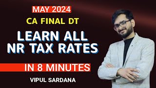 I LEARN ALL NR TAX RATES I CA FINAL DT I MAY 2024 Onwards [upl. by Redwine]