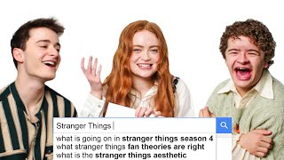 Sadie Sink Noah Schnapp amp Gaten Matarazzo Answer the Web’s Most Searched Questions  WIRED [upl. by Kipton]