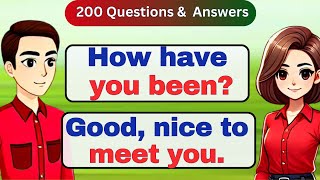 Improve English Speaking Skills🔥 200 Common Questions and Answers in English 🔥 English conversation [upl. by Alysia]