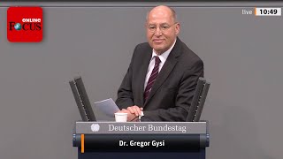 Gysi hält seine „kürzeste Rede in der Geschichte des Bundestages“  und erntet Kritik [upl. by Utter]