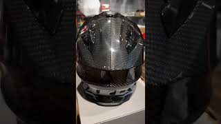 Powerfully built full carbon fibre Airoh Commander Helmet Available at Motorush Nagpur [upl. by Elleinod686]