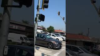 McCain traffic signals with yellow backplates found in Lakewood  Carson St at Paramount Blvd [upl. by Salomon]